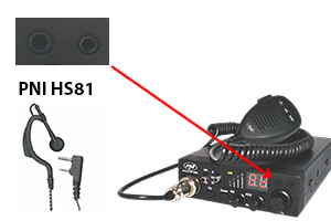 A CB PNI Escort HP 8001L ASQ rádióállomás HS81 fejhallgatót tartalmaz