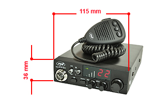 Dimensions de la station radio CB PNI Escort HP 8024 ASQ