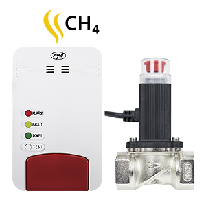 Smart gas sensor kit and PNI Safe House Smart Gas 300 WiFi solenoid valve