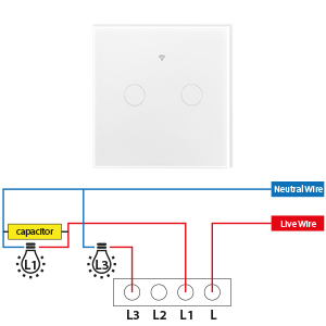 Interrupteur intelligent avec tactile PNI SafeHome PT202L WiFi, 10A