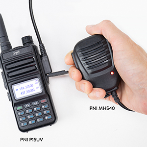 PNI MHS40 2 tűs PNI hangszóró mikrofon, kompatibilis PMR, VHF / UHF állomásokkal