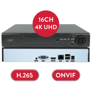 NVR PNI House IP716, 16 canale IP 4K, H.265, ONVIF