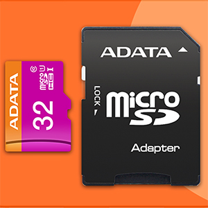 microSD-kort, 32GB, Adata, SD-kort