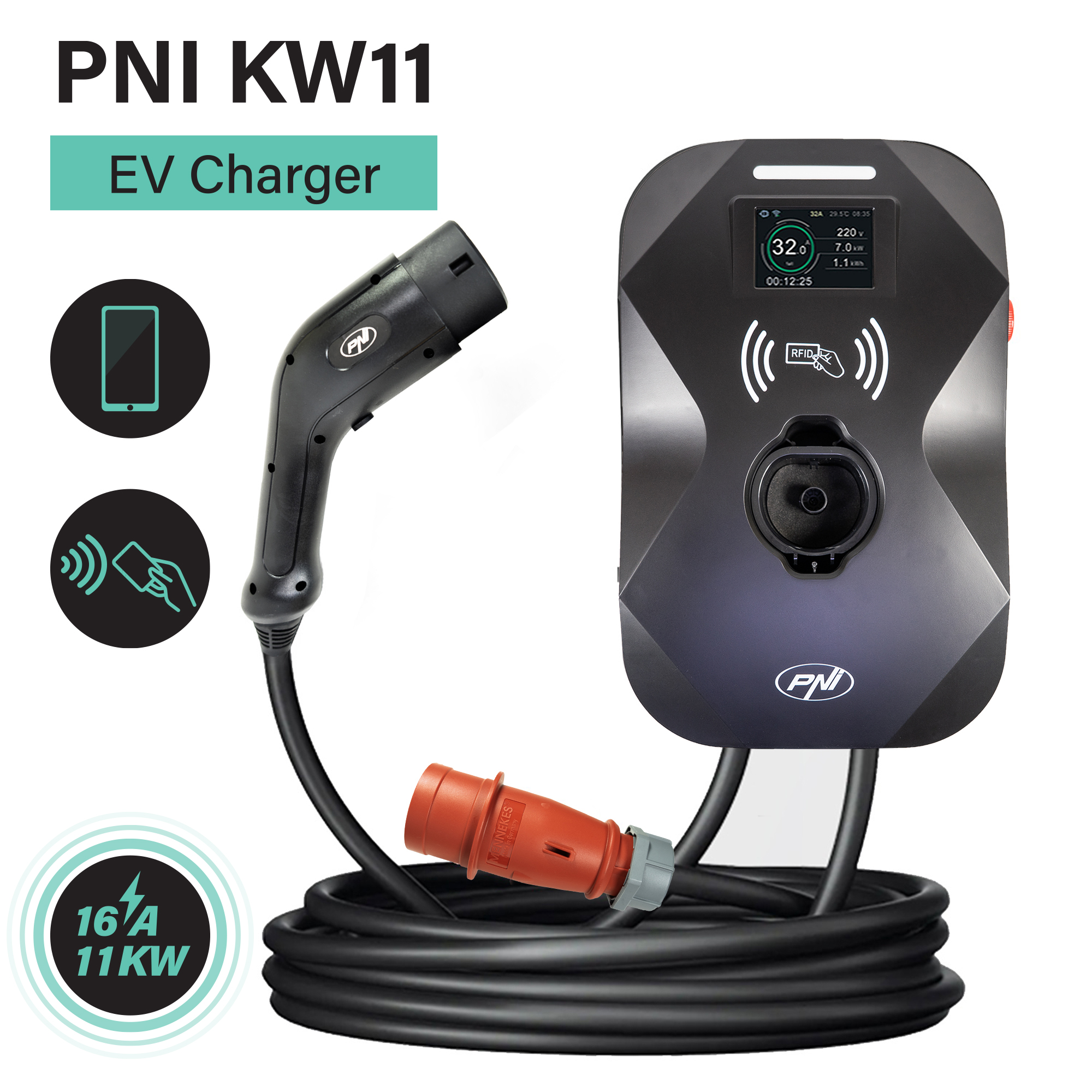 Statie de incarcare PNI KW11 16A, 11KW