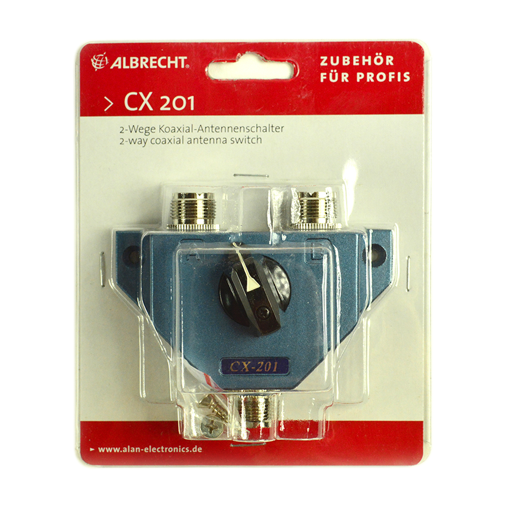 Spliter coaxial Albrecht CX 201 Cod 7401 cu 2 cai pentru montaj 2 antene staţii radio