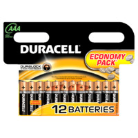 Duracell AAA or R3 alkaline battery code 81480556 12bc blister