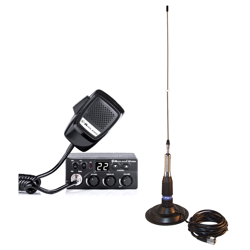 Kit Statie radio CB Midland M Zero Plus + Antena PNI ML160 cu magnet - 7 | YEO