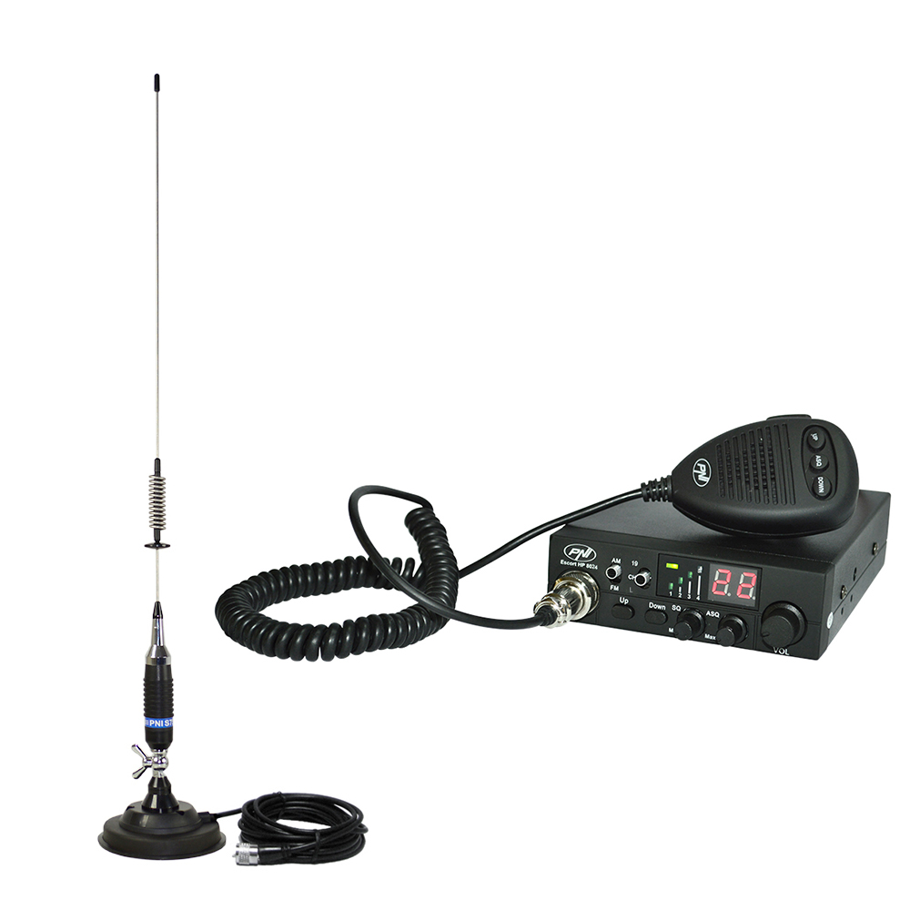 Kit Statie radio CB PNI ESCORT HP 8024 ASQ + Antena CB PNI S75 cu magnet image22