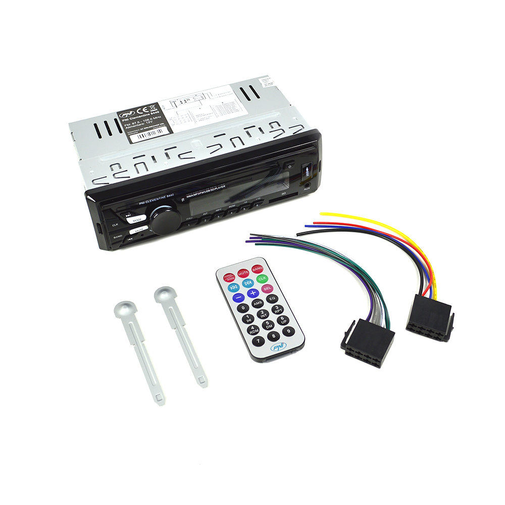 Radio MP3 player auto PNI Clementine 8440, 4x45w, 12V, 1 DIN, cu SD, USB, AUX, RCA image1