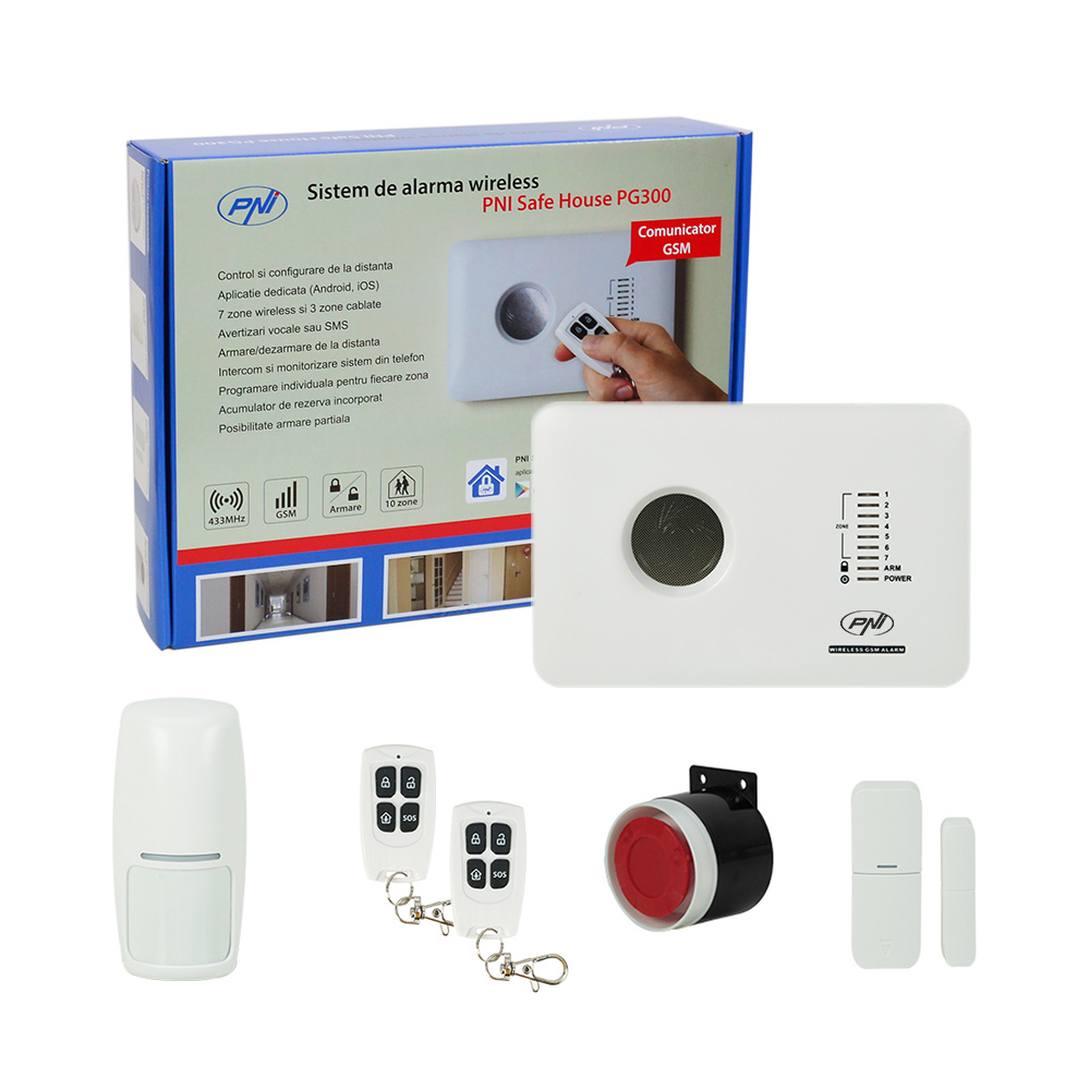 Sistem de alarma wireless PNI SafeHouse PG300 comunicator GSM 2G PNI imagine noua 2022