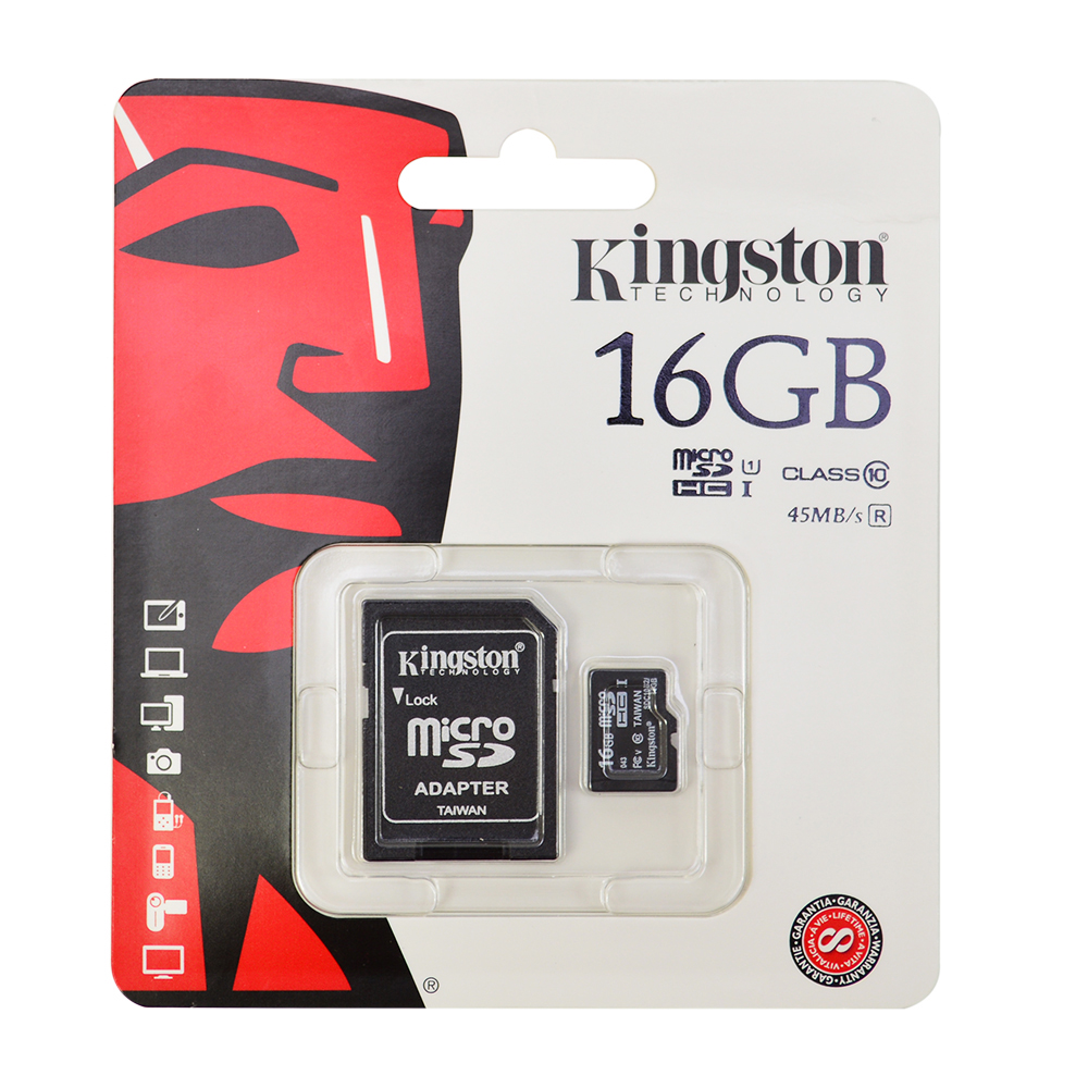 Card de memorie Kingston MicroSDHC 16GB Class 10 + Adaptor SD