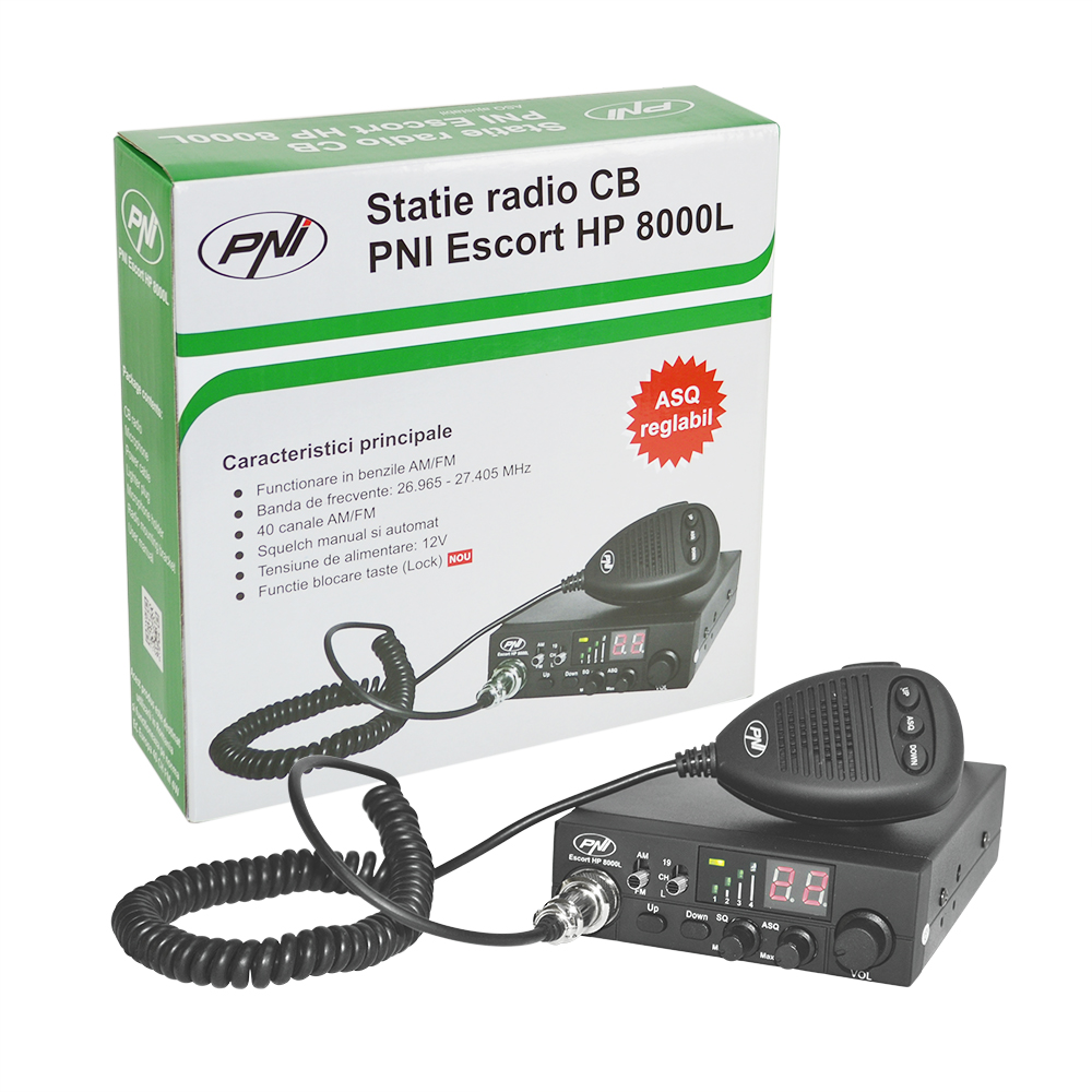 Kit Statie radio CB PNI ESCORT HP 8000L ASQ + Antena CB PNI ML100 PNI imagine noua 2022