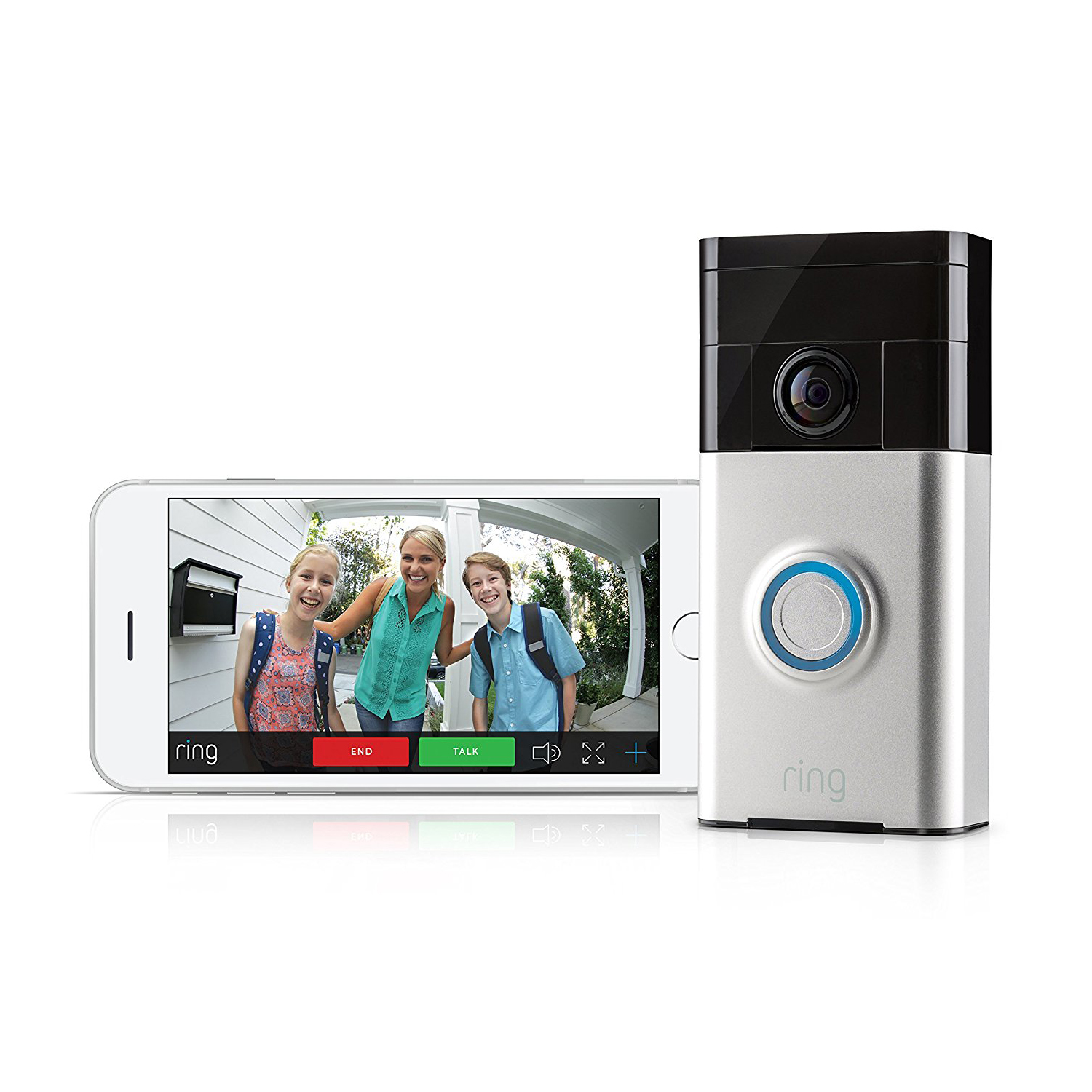 Sonerie video inteligenta PNI IP950 720P cu Wi-Fi culoare Nichel Satinat by Ring