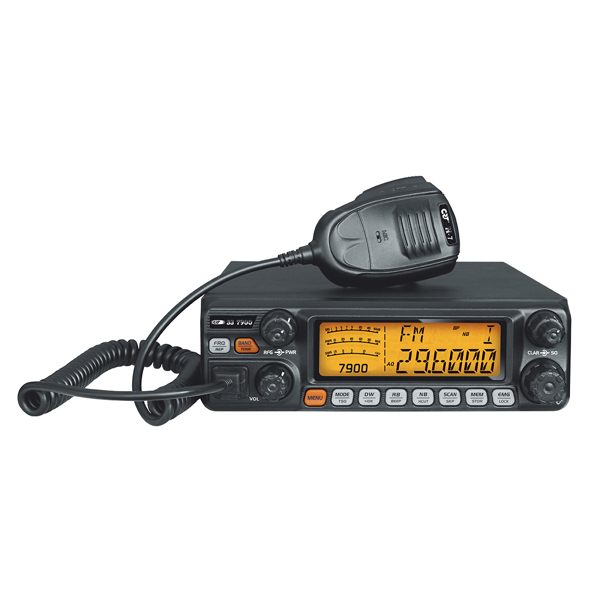 Statie radioamatori CRT SS 7900 CB, SSB, AM, FM, LSB, USB, 28-29.7Mhz, ASQ, RF Gain, Roger Beep, 12V, CTCSS, DCS, programabil