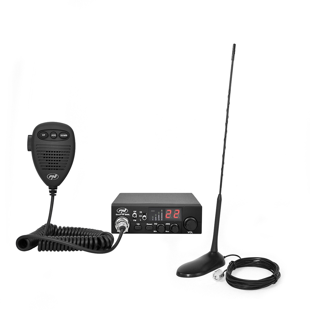 Kit Statie radio CB PNI ESCORT HP 8000L ASQ + Antena CB PNI Extra 45 cu magnet image