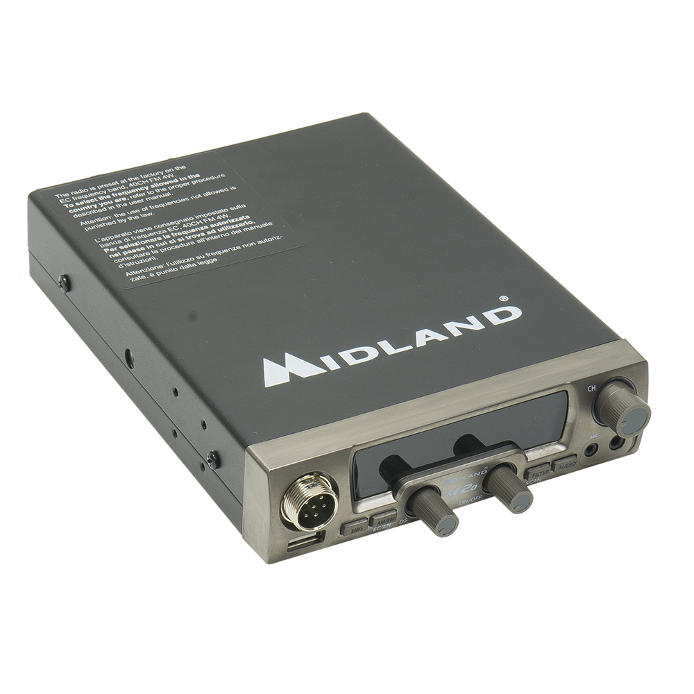 Statie radio CB Midland M20 cu USB, ASQ Digital, S-Metru digital 4W 12V Cod C1186 - 4 | YEO