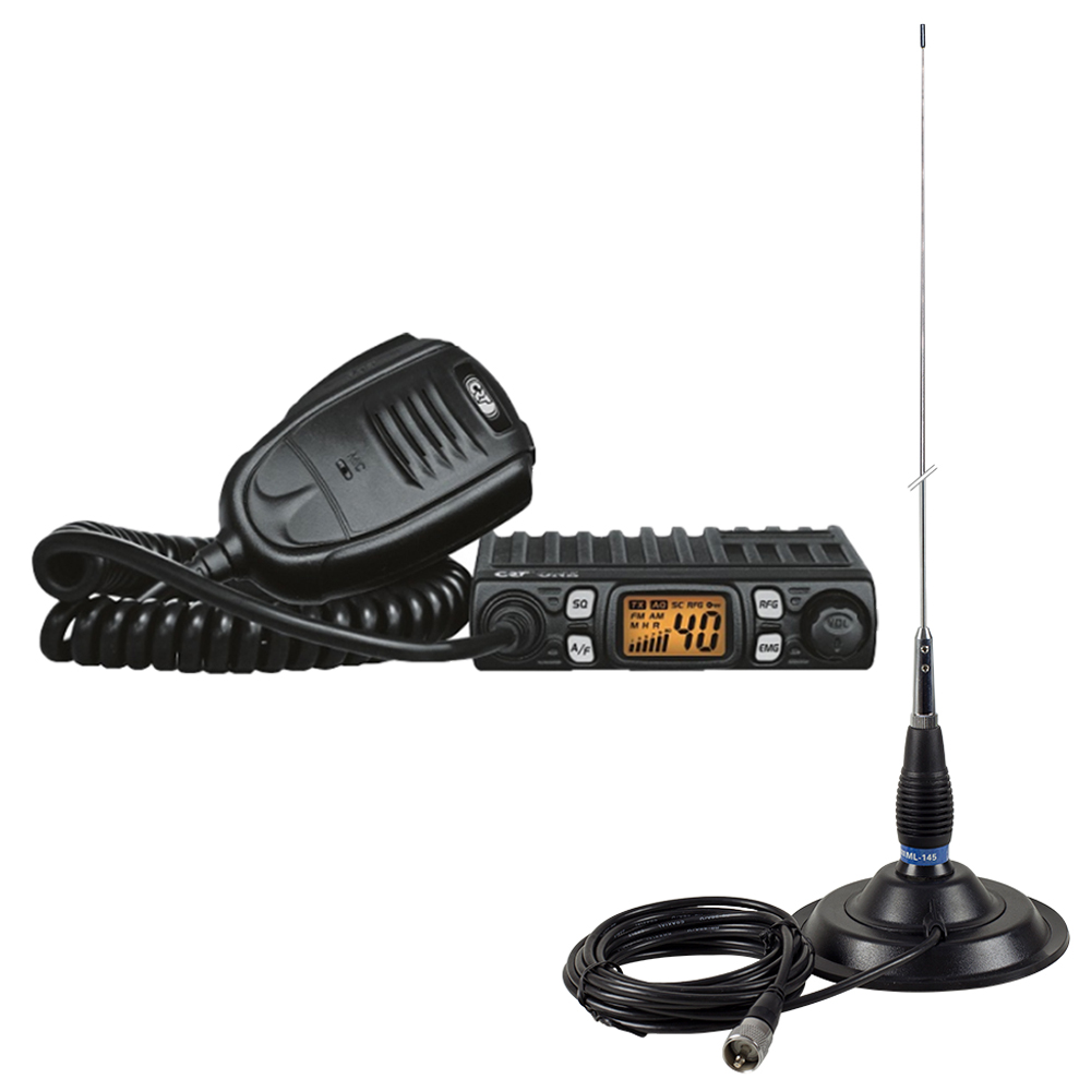 Kit Statie radio CB CRT ONE N + Antena PNI ML145 cu magnet 145/PL CRT imagine noua 2022