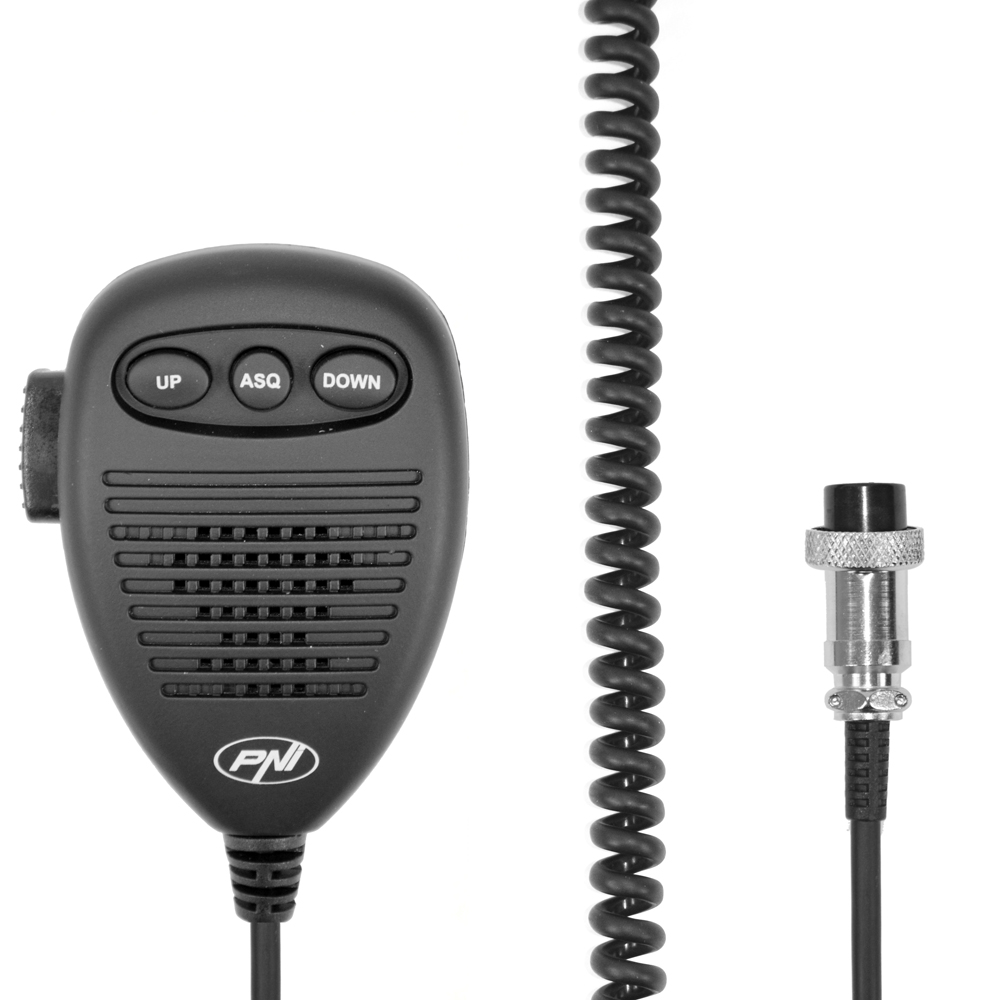 Microfon cu 6 pini cu agatatoare metalica pentru statii radio PNI Escort HP 8000L/8001L/8024/9001 PRO/9500/8900