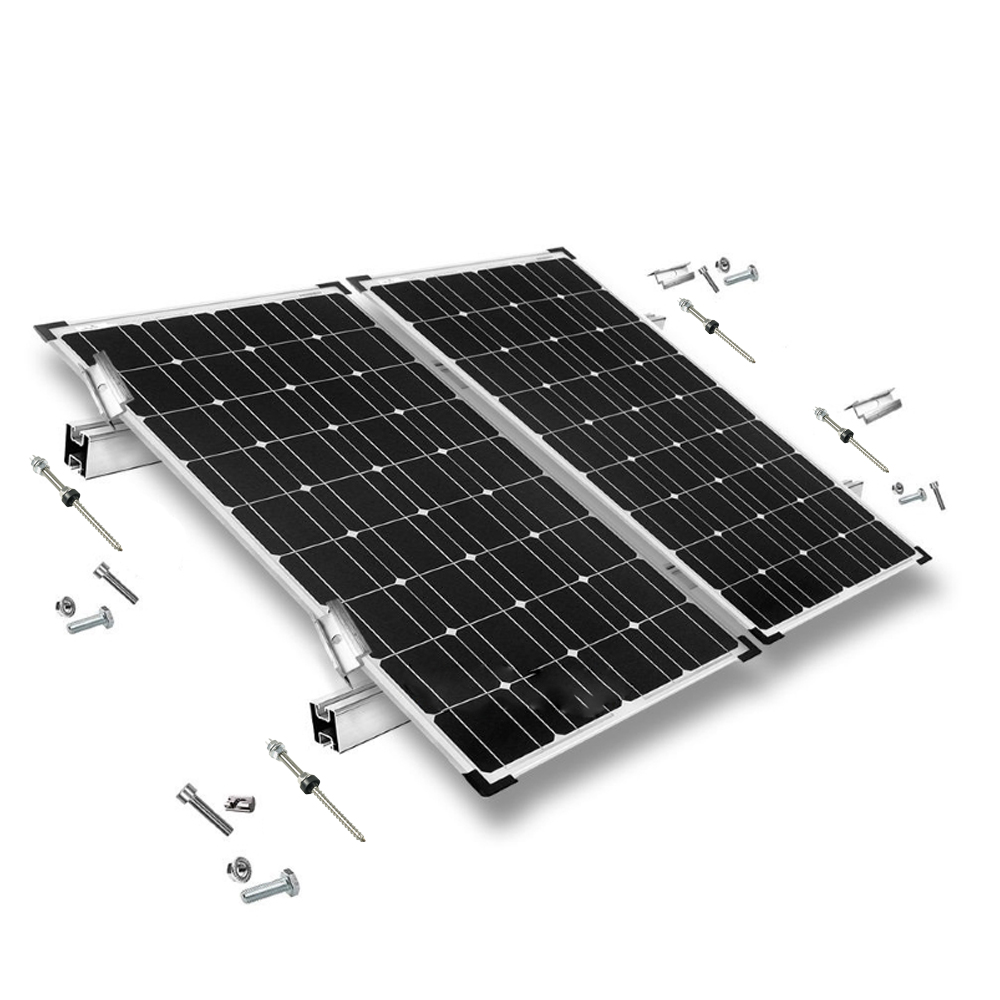 Kit de montaj pe acoperis tabla PNI pentru 2 panouri fotovoltaice PNI imagine noua 2022