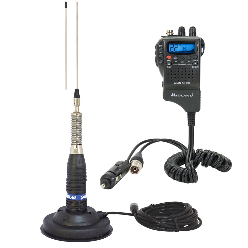 Kit Statie radio CB Midland Alan 52 DS + Antena CB Midland ML145 cu magnet - 4 | YEO