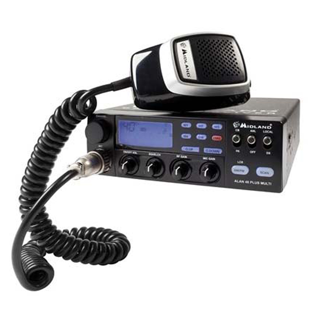 Kit CBTalk Statie radio CB Midland Alan 48 Multi Plus B + Microfon inteligent Dual Mike cu Bluetooth 6 pini