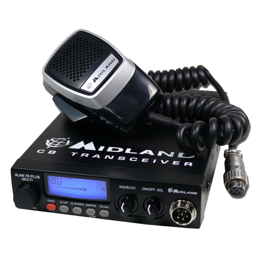 Kit CBTalk Statie radio CB Midland Alan 78 Plus Multi + Microfon inteligent Dual Mike cu Bluetooth 6 pini