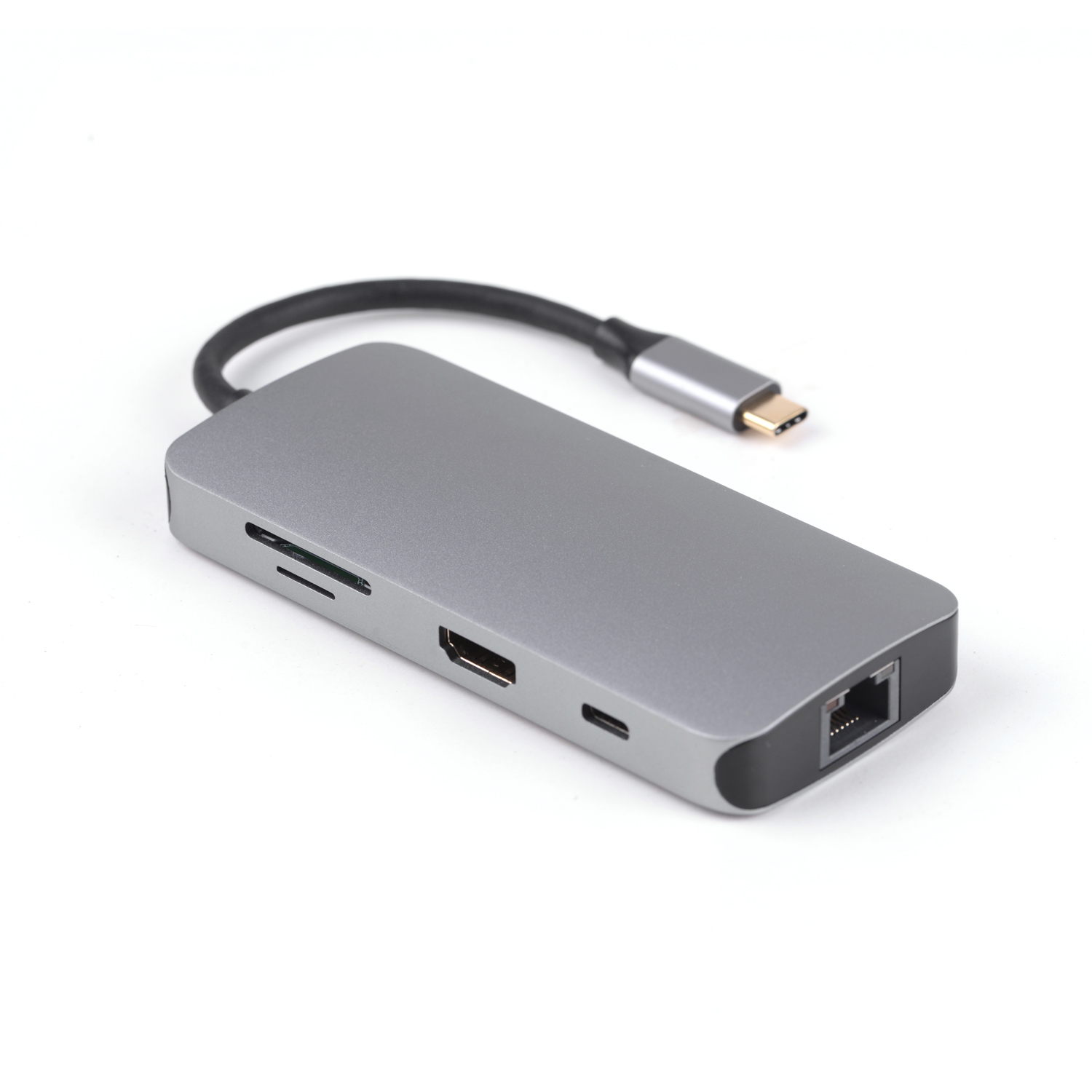 Adaptor multiport PNI MP07 USB-C la HDMI, 2 x USB 3.0, RJ45, SD/TF, USB-C PD, 7 iesiri PNI imagine noua 2022