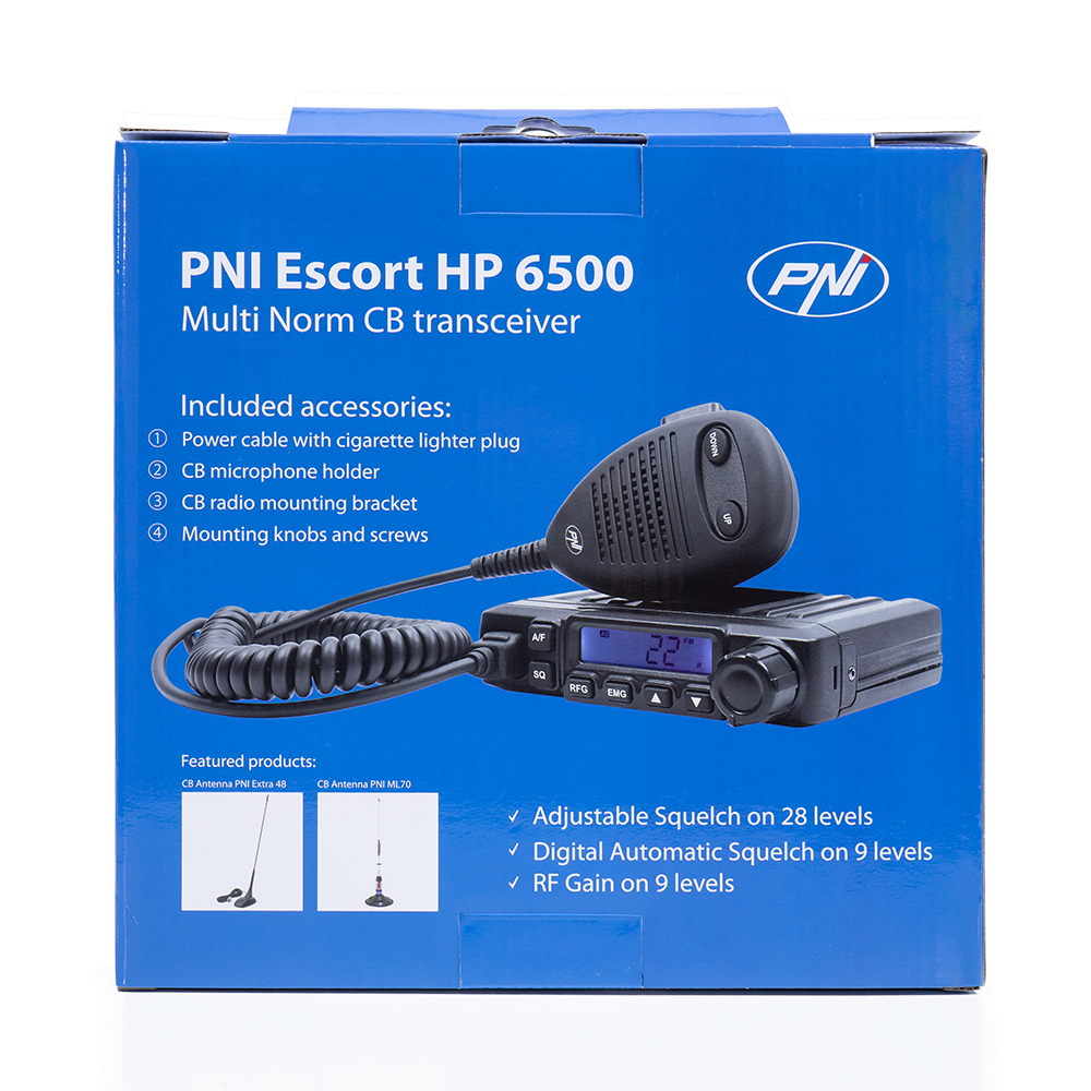 Pachet Statie radio CB PNI Escort HP 6500 ASQ + Antena CB PNI S75 image6