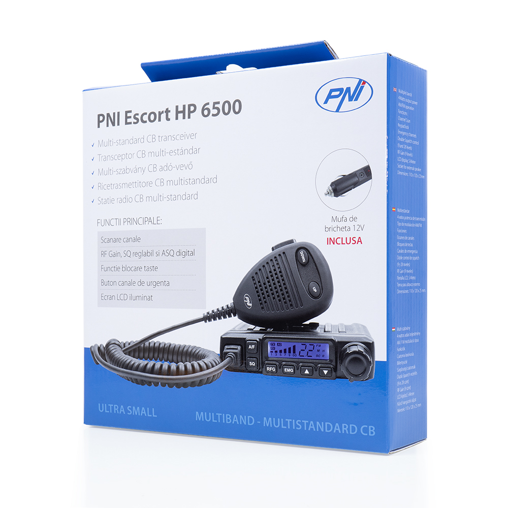 Pachet Statie radio CB PNI Escort HP 6500 ASQ + Antena CB PNI ML100 image5