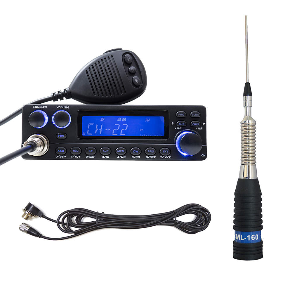 Kit Statie radio CB TTI TCB-5289 by Anytone cu Antena PNI ML160 si cablu T601