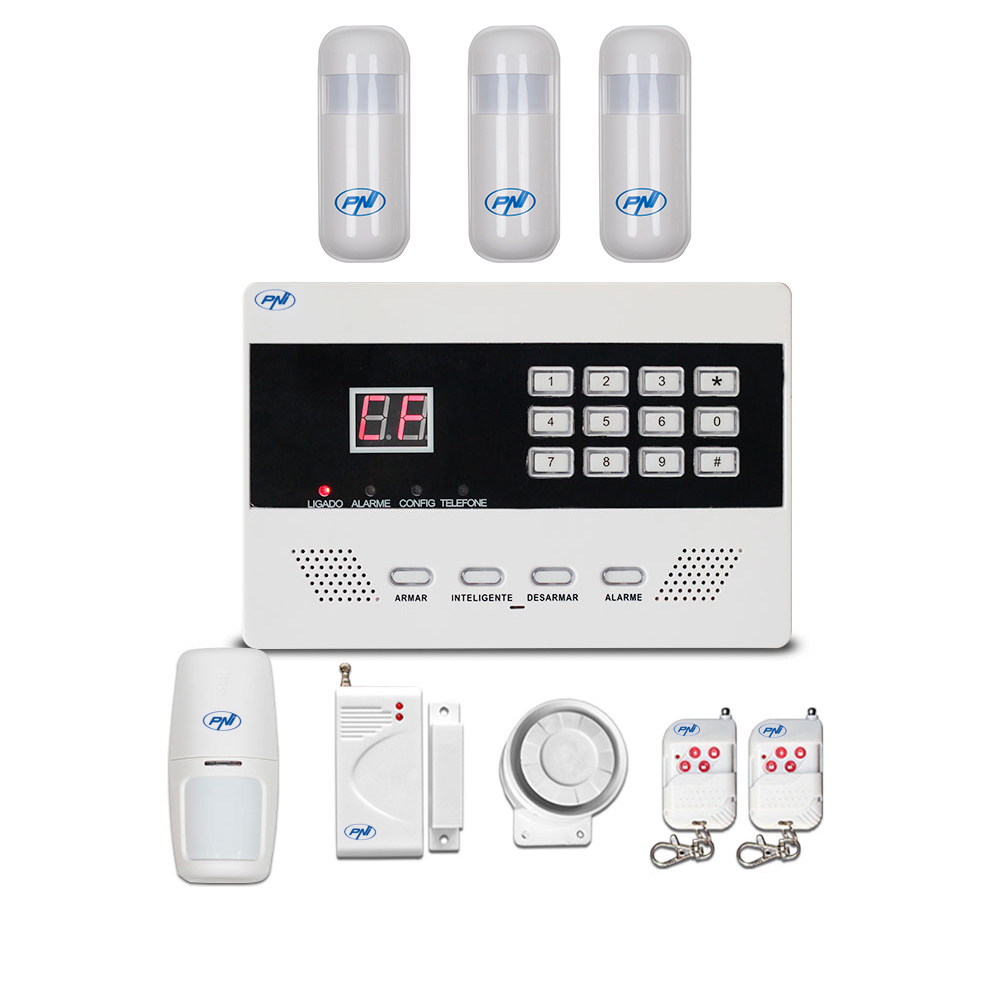 Kit Sistem de alarma wireless PNI PG2710 linie terestra si 3 senzori de miscare HS003 suplimentari