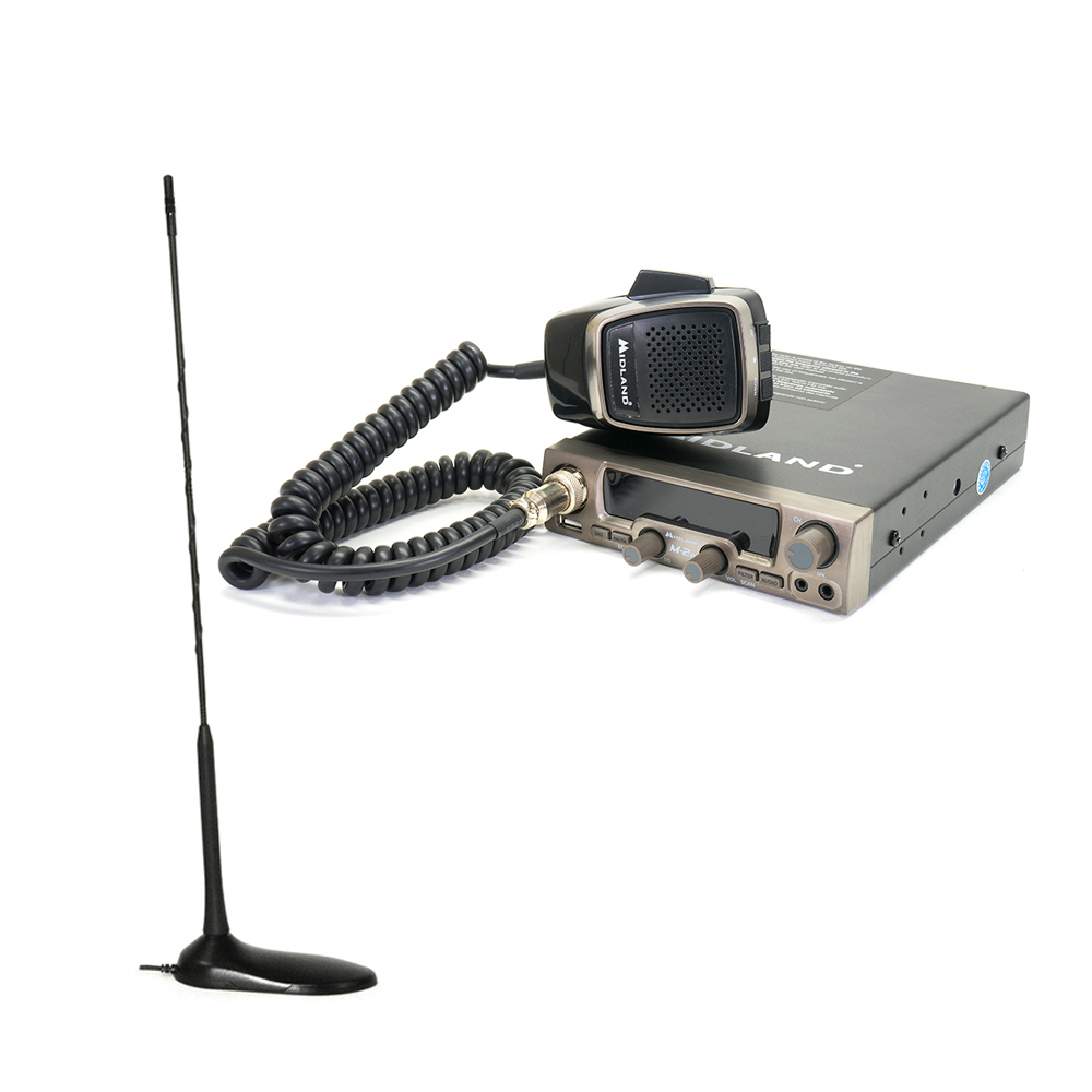 Pachet statie radio CB Midland M20 ASQ Digital + Antena PNI Extra 45 cu magnet