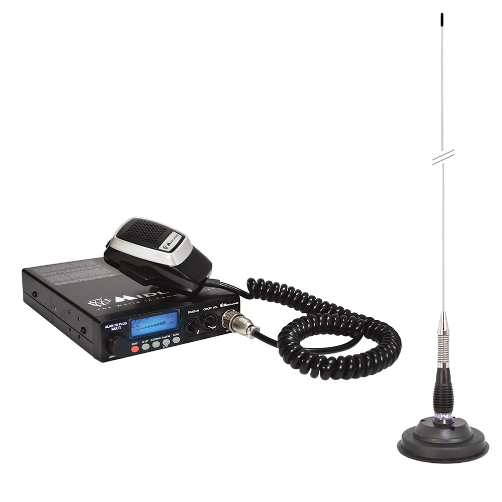 Pachet statie radio CB Midland Alan 78 Plus Multi B + Antena PNI ML100 cu magnet - 7 | YEO