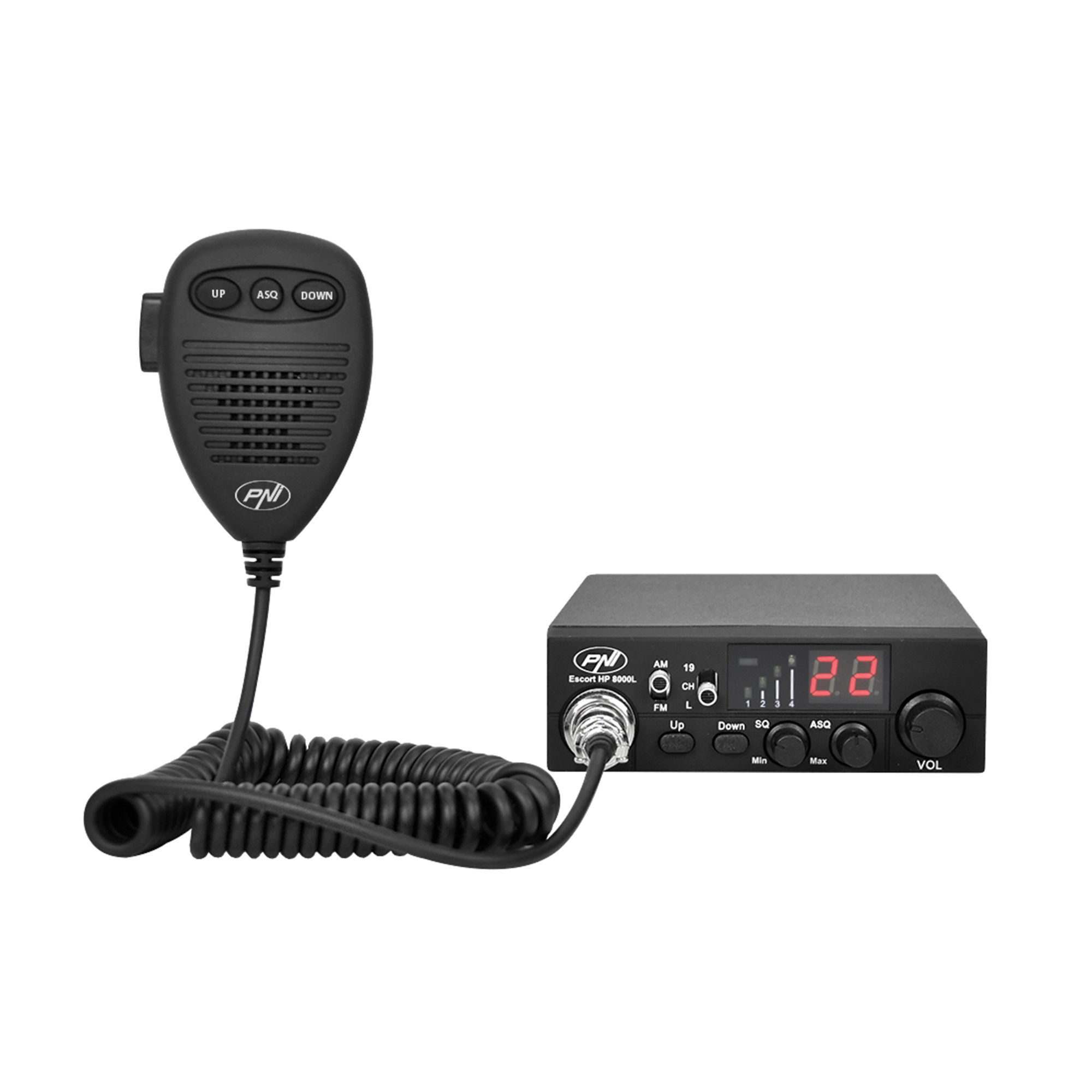 Kit Statie radio CB PNI Escort HP 8000L ASQ + Antena CB PNI S75 cu cablu si montura fixa PNI imagine noua 2022