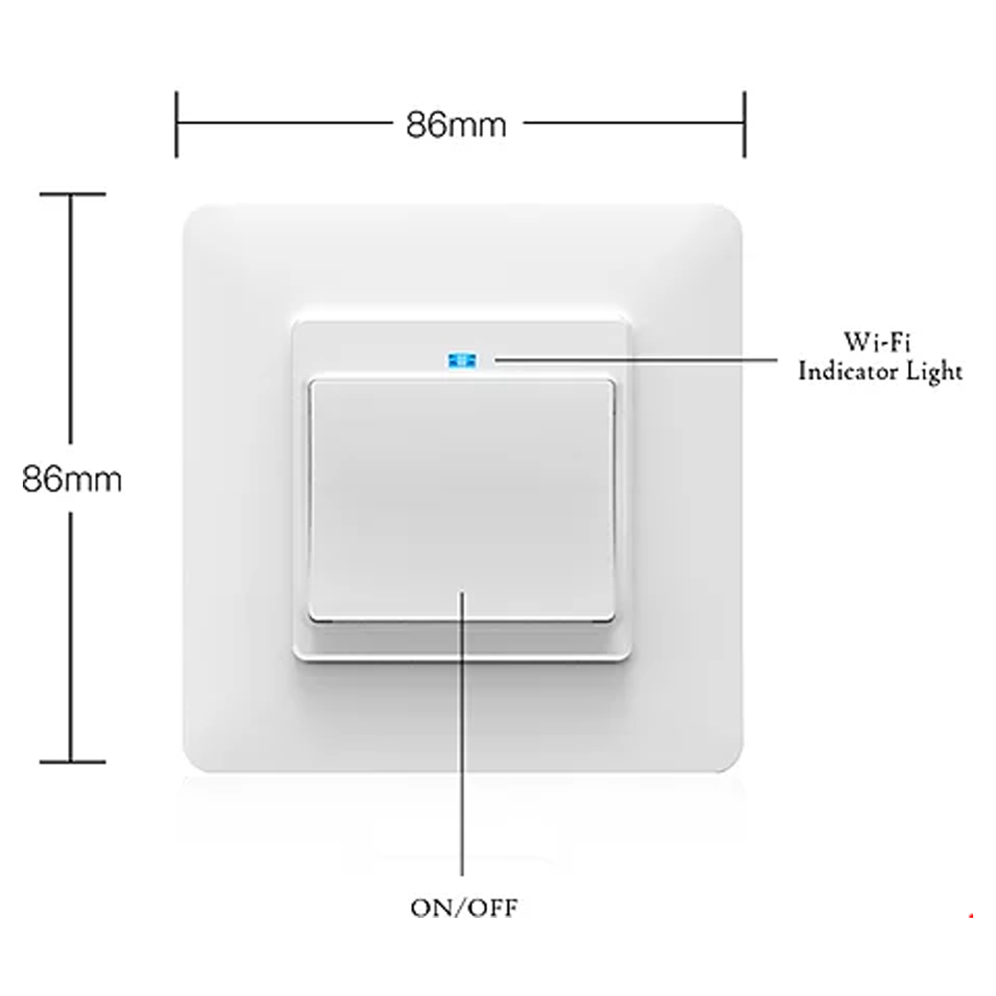 Intrerupator inteligent simplu PNI SmartHome WS121 pentru control lumini prin internet cu App Tuya Smart, compatibil Amazon Alexa si Google Home - 1 | YEO