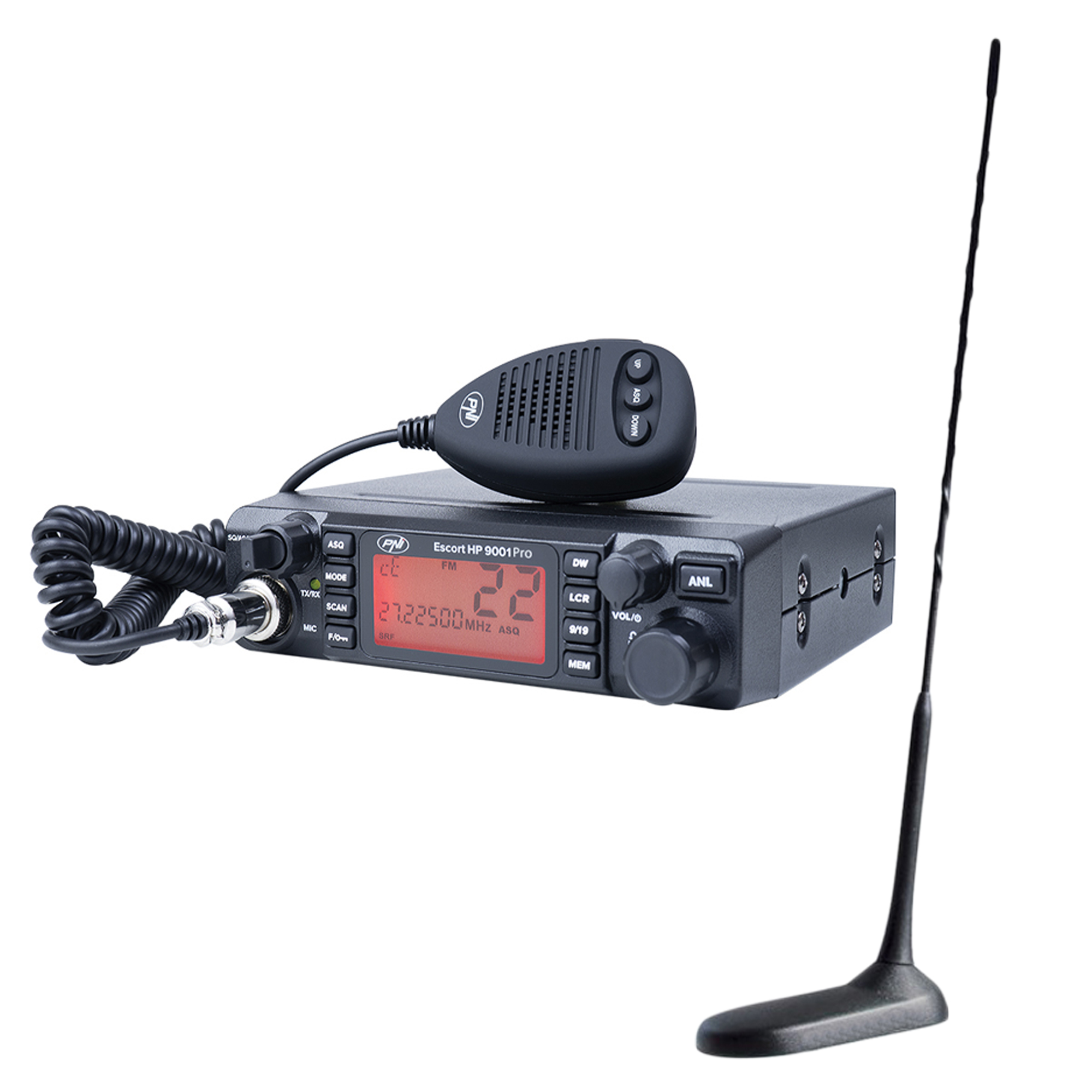Kit Statie radio CB PNI ESCORT HP 9001 PRO ASQ 12/24 + Antena CB PNI Extra 45 cu magnet PNI imagine noua 2022