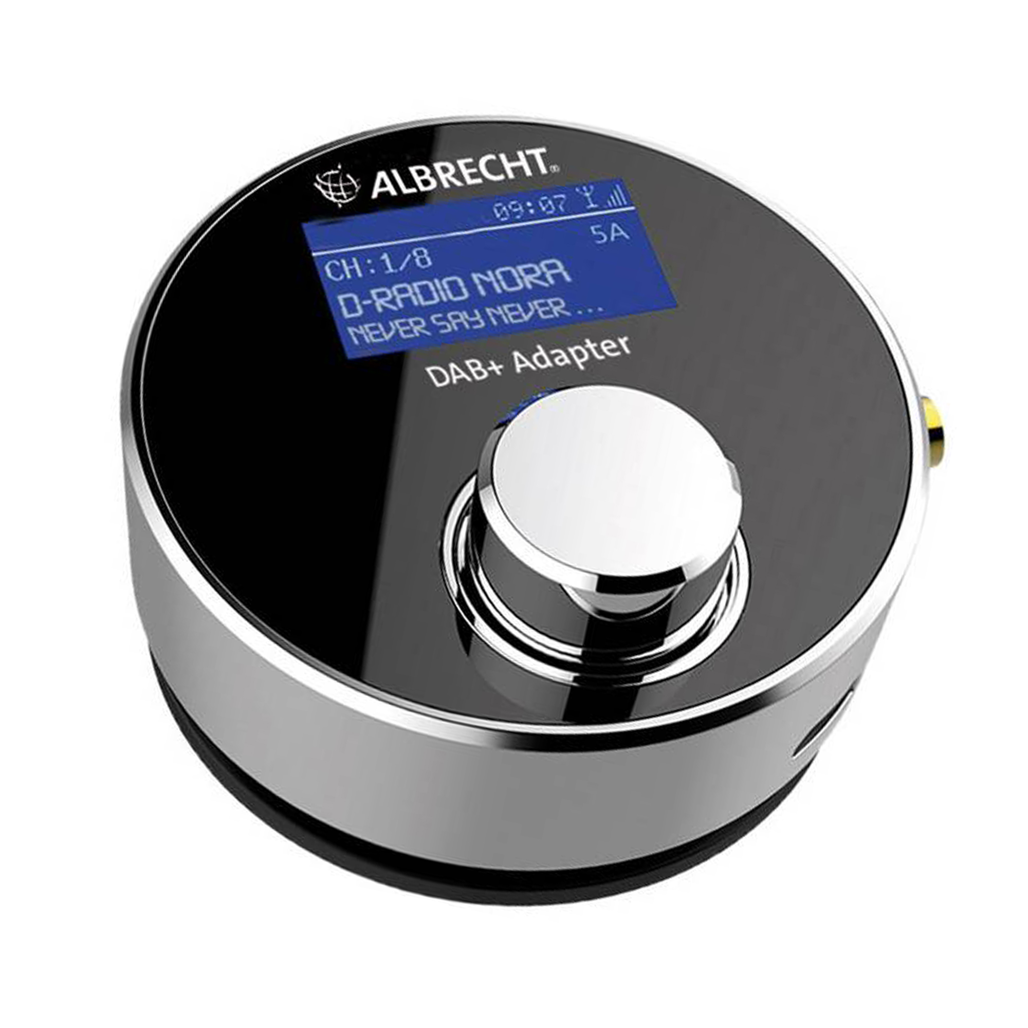Adaptor digital DAB+ Albrecht DR 54 cu transmitator FM, jack 3.5mm, pentru utilizarea in masina sau acasa Albrecht imagine noua 2022