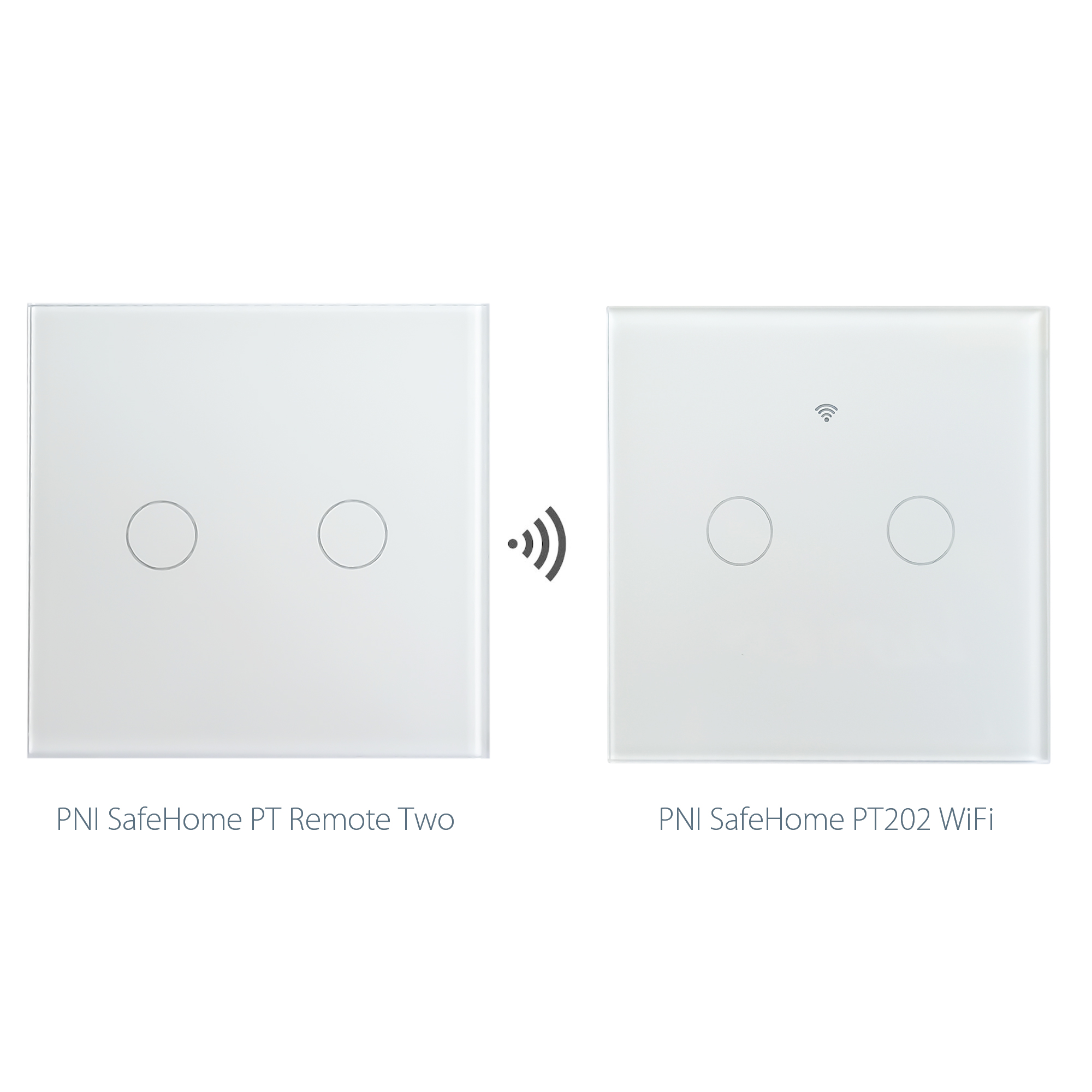 Telecomanda cu touch dublu PNI SafeHome PT Remote Two, cap-scara, portabil pentru Intrerupator inteligent PNI SafeHome PT202 WiFi image1