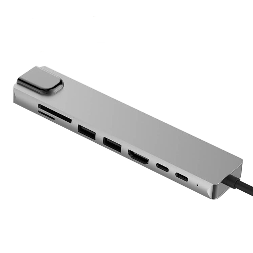 Adaptor multiport PNI MP108 USB-C la 4K HDMI, 2 x USB 3.0, RJ45, SD/TF, USB-C PD/Data, 8 iesiri PNI imagine noua 2022