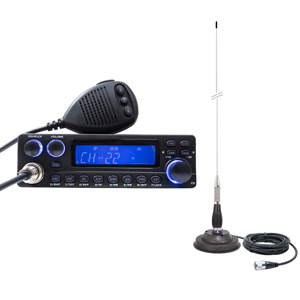 Kit Statie radio CB TTI TCB-5289 12V by Anytone cu Antena PNI ML100 cu magnet