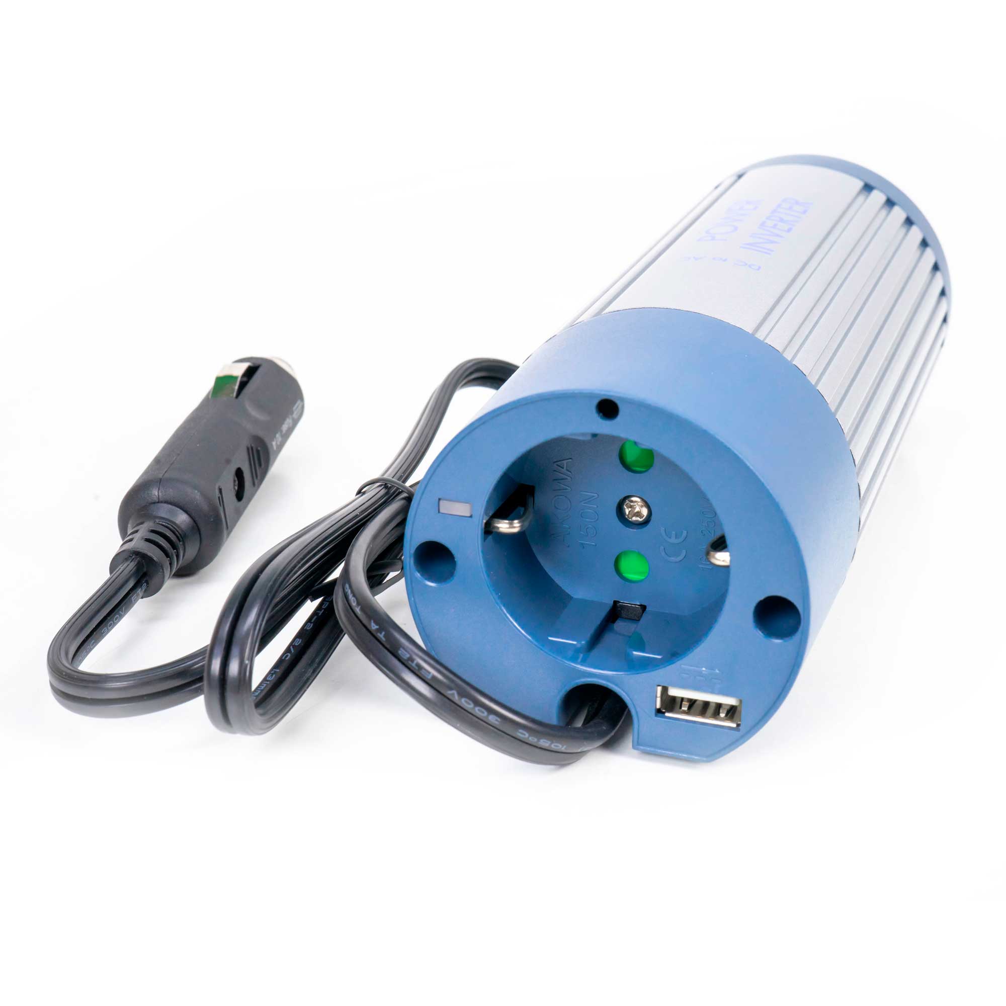 Invertor de tensiune President 150W alimentare 24V, iesire 230V, unda sinus modificata, mufa USB 5V 500mAh, cu mufa de bricheta inclus