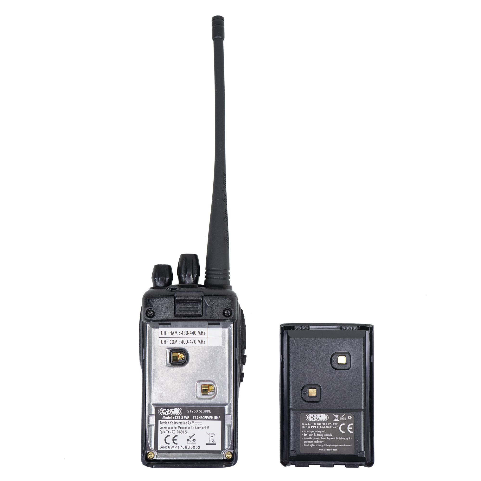 Statie radio PMR portabila CRT 8WP PMR UHF, waterproof IP67, Scan, Squelch, Vox, Radio FM image7