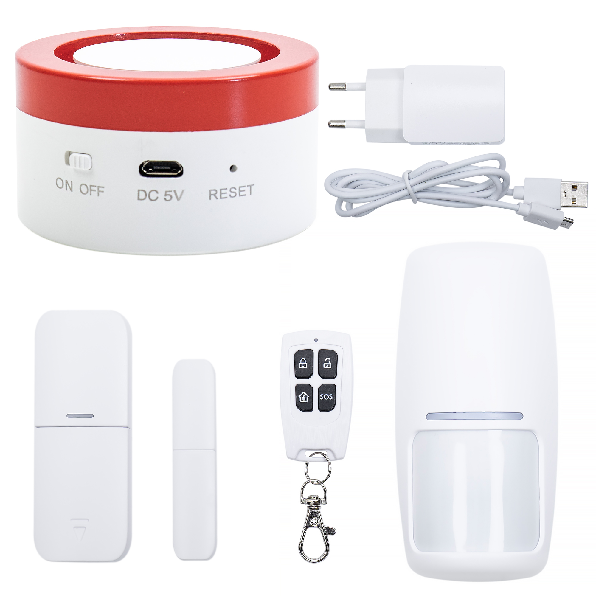 Sistem de alarma wireless PNI Safe House PG600LR, sistem inteligent de securitate pentru casa, conectare wireless, alarma antiefractie, alarma fara fir, alerta inteligenta prin aplicatia TUYA iOS / An