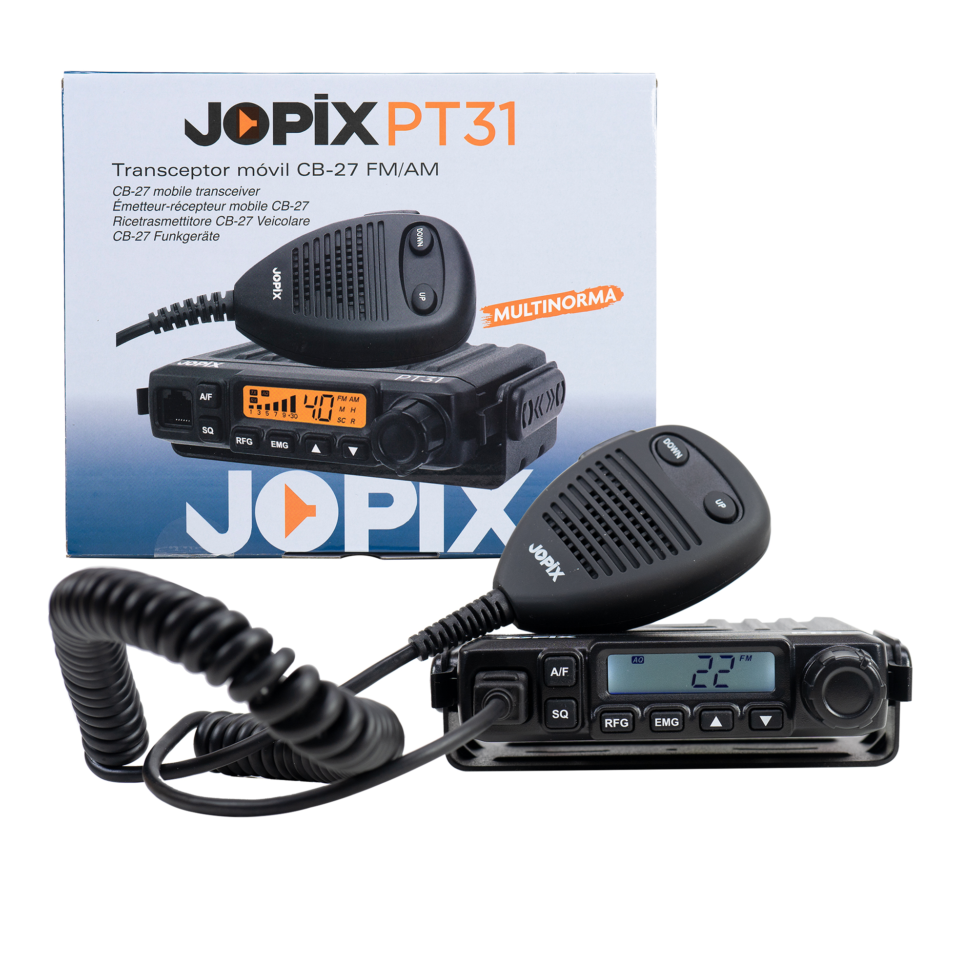 Statie radio CB JOPIX PT31 AM/FM, 4W, 12V, ASQ - 2 | YEO