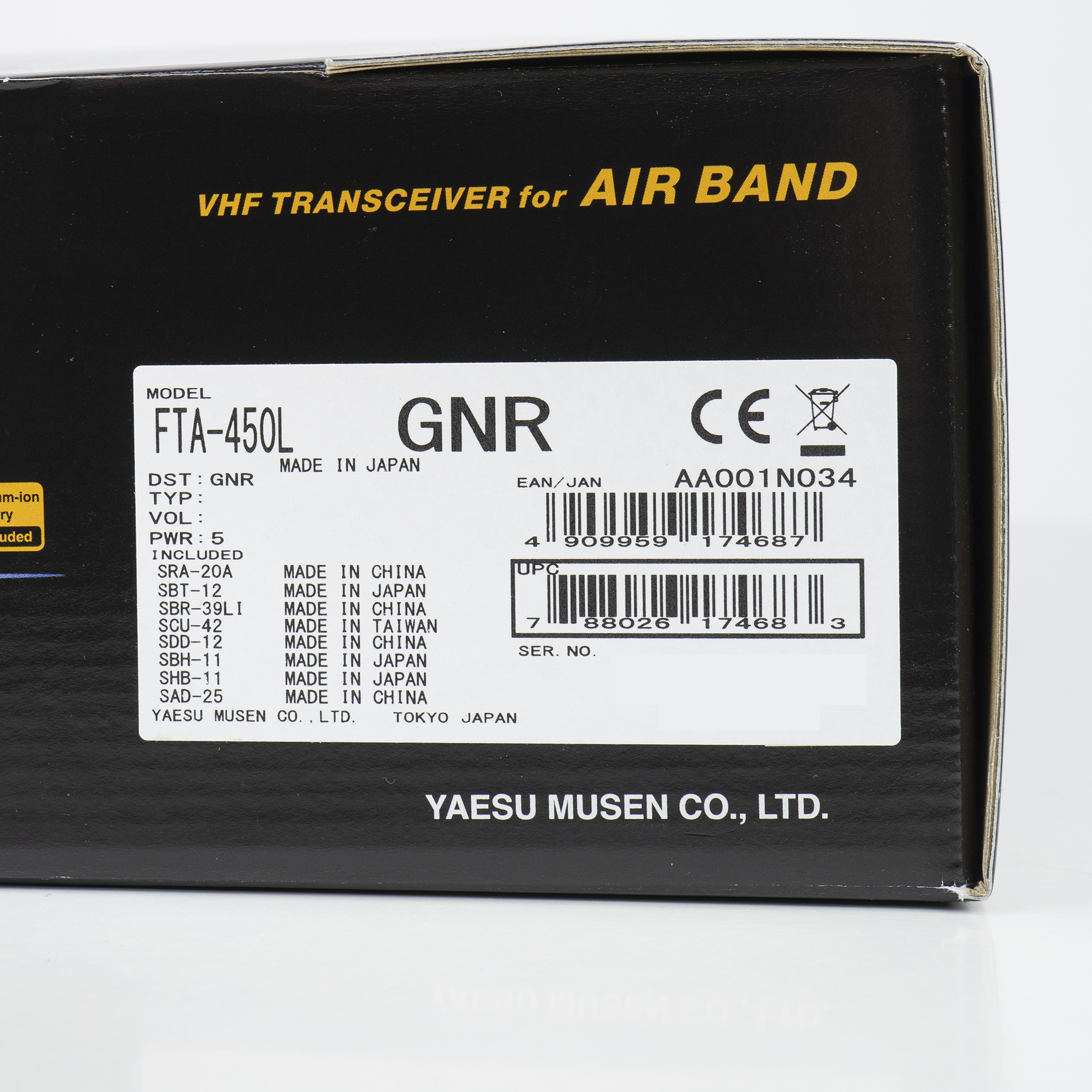 Statie radio portabila VHF Yaesu FTA450L pentru aviatie 118.000–136.975 MHz, 2200 mAh pni.ro imagine noua 2022