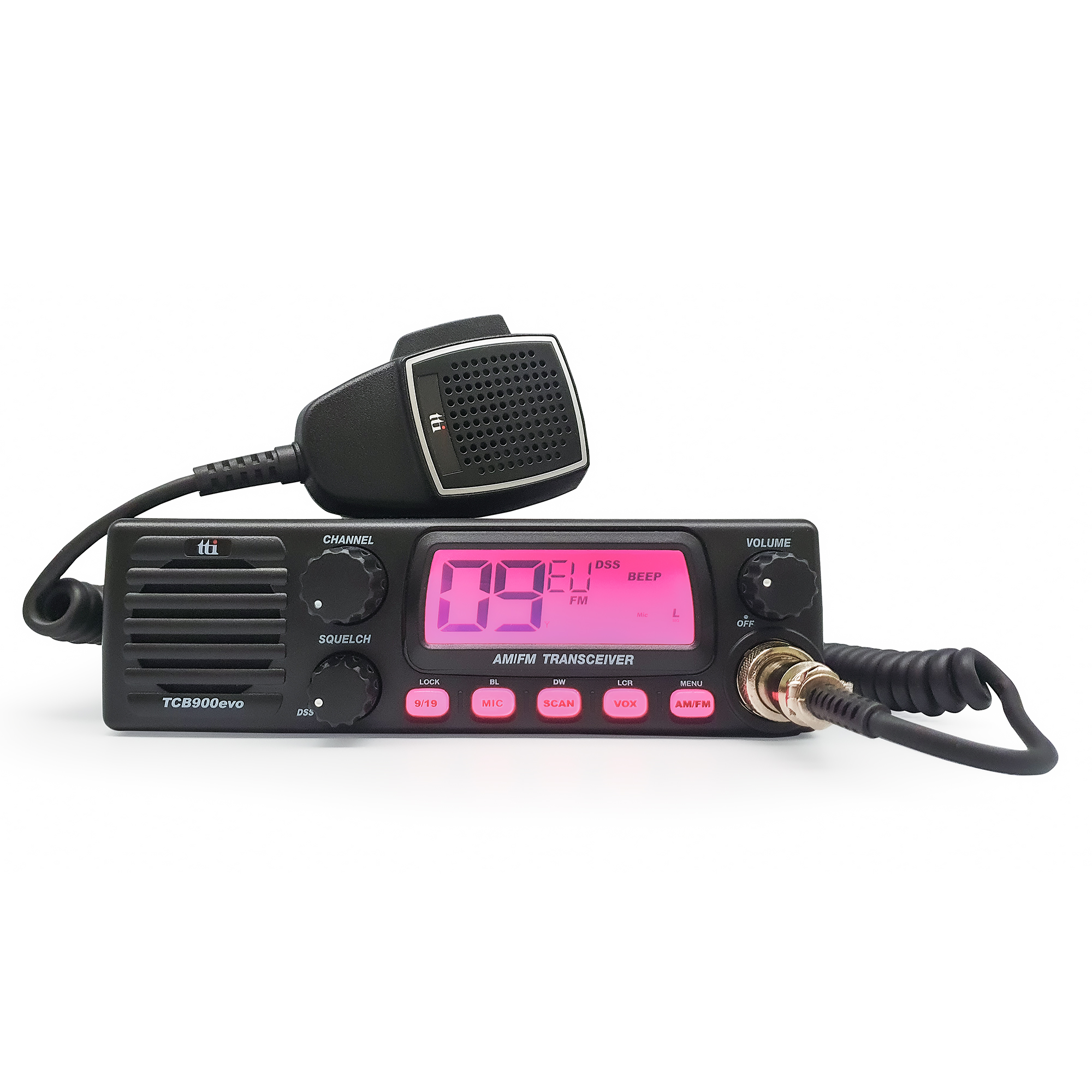 Statie radio CB TTi TCB-900 EVO, DSS, SQ, Dual Watch, Mic Gain, 12V-24V, conector dongle Bluetooth image