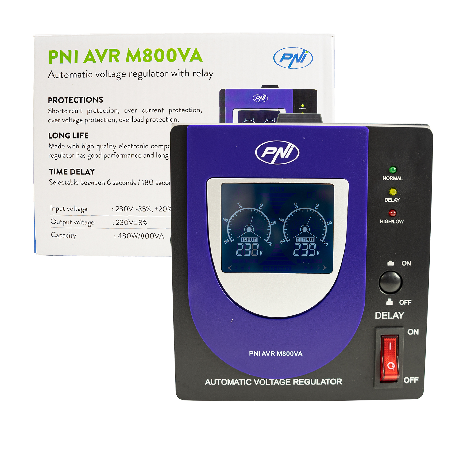 PNI AVR M800VA - Stabilizator de tensiune