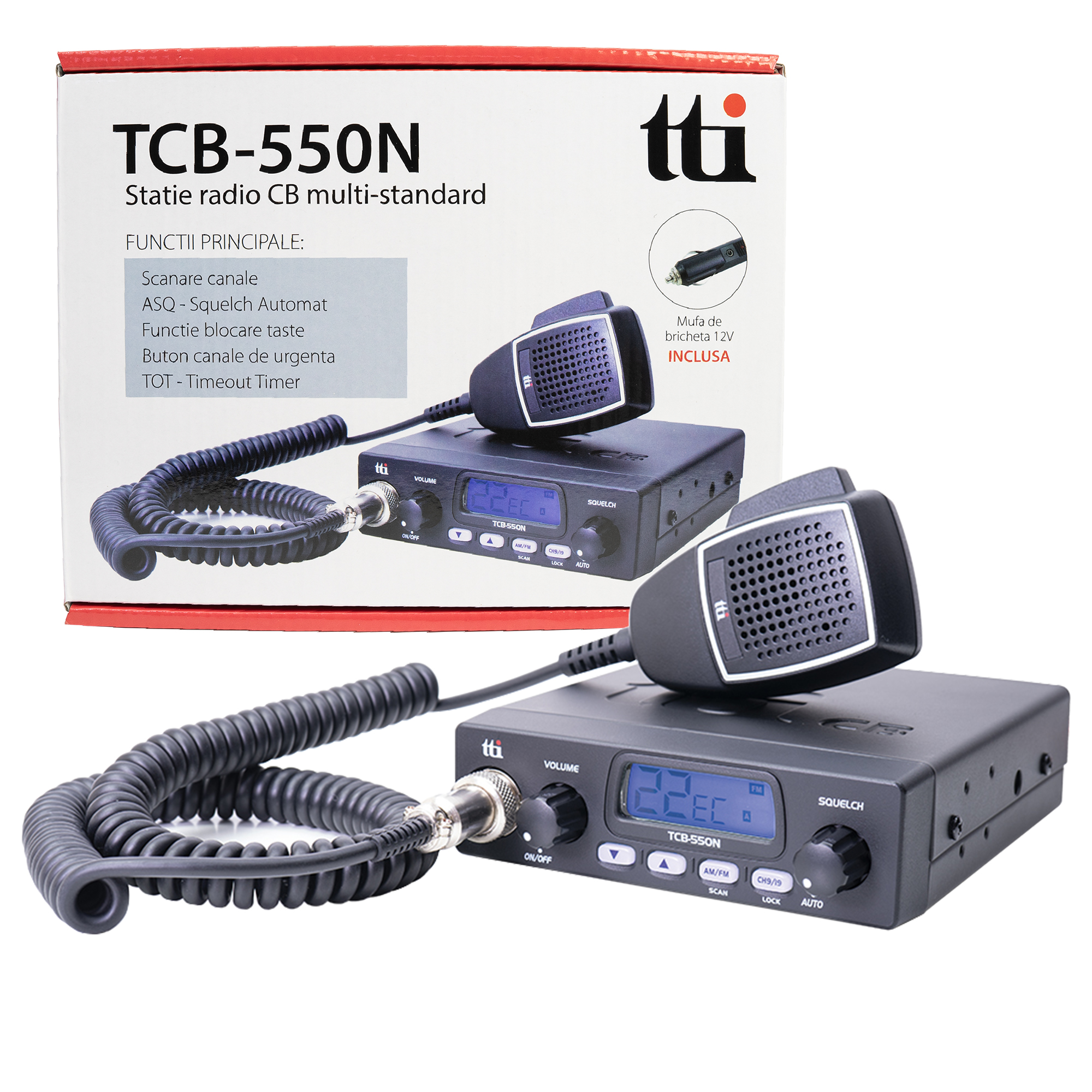 Statie radio CB TTi TCB-550 N cu squelch automat pni.ro imagine noua 2022