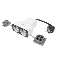 PNI SafeHome PT840S dual outdoor smart socket WiFi internet control, Tuya Smart mobile application, integration in scenarios and smart automation with other compatible products Tuya, Alexa and Google