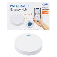 PNI CT25WIFI Internet Hub for PNI CT25T Thermostatic Head, for temperature control of radiators from Tuya Smart mobile application, integration in scenarios and smart automation with other compatible